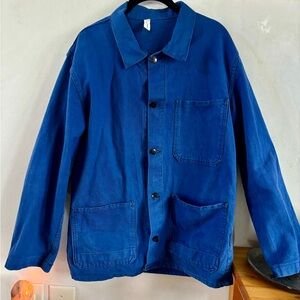 VINTAGE French Blue Chore Coat